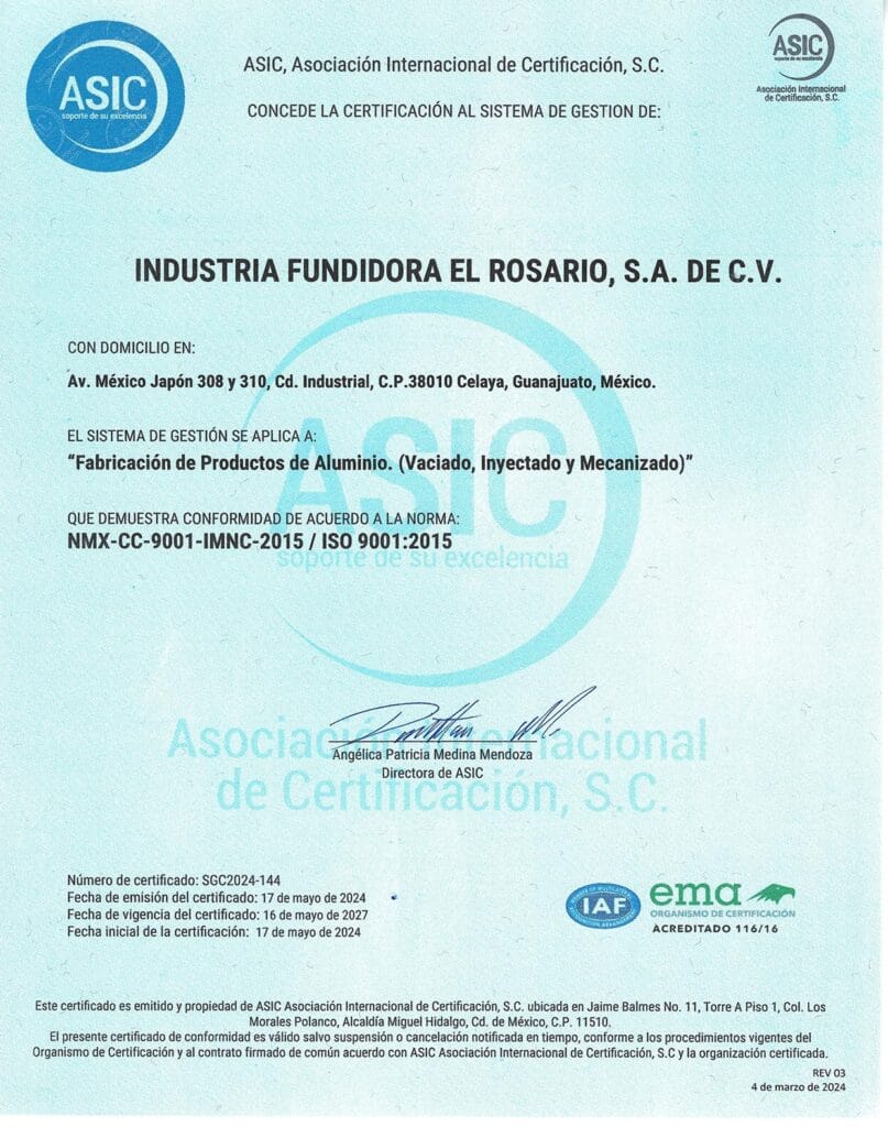 inyección a presión de aluminio,fundición de aluminio,die casting,mecanizado de aluminio